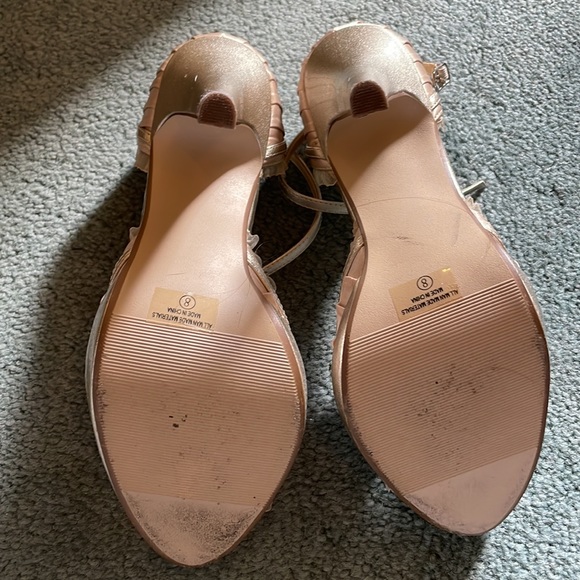 Delicious Champaign Heeled Sandals - Picture 4 of 8